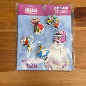 NWT Crocs branded Disney Alice in Wonderland jibbitz (5 piece set)